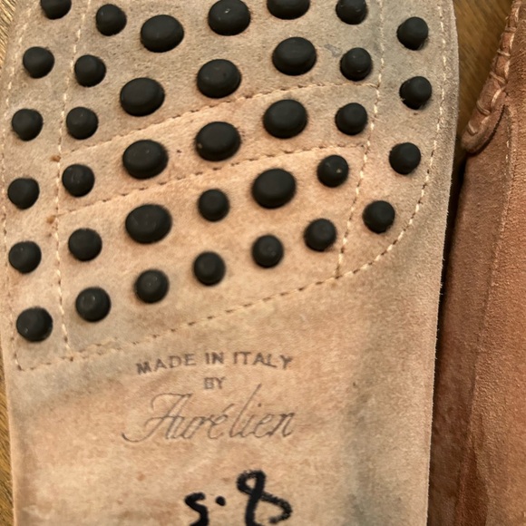 Aurélien soft suede pink driving loafers 39 made in Italy - Picture 9 of 12